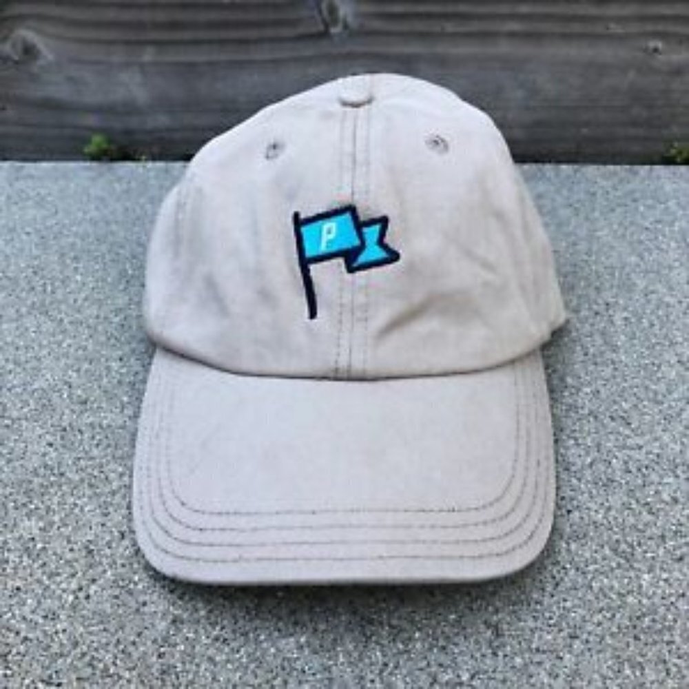 ALTERNATIVE Letter P Flag Dad Hat Khaki Adjustable Baseball Cap​​​​​​​
